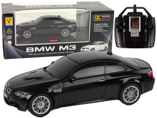 Rc automobilis BMW M3 ar gaismas efektiem Lean Toys, melns цена и информация | Игрушки для мальчиков | 220.lv