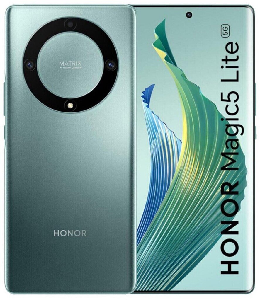 Honor Magic 5 Lite 5G 6/128GB Green цена и информация | Mobilie telefoni | 220.lv