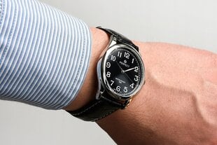 Мужские часы, черные, кожаные, модель Perfect 228 цена и информация | Мужские часы | 220.lv
