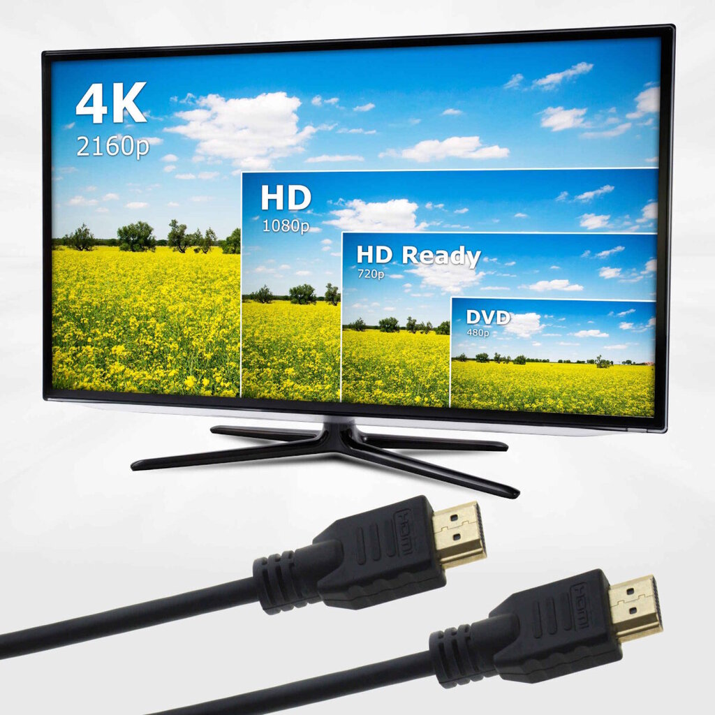 Seki kabelis HDMI-HDMI 5m, v.2.0, 4K цена и информация | Kabeļi un vadi | 220.lv