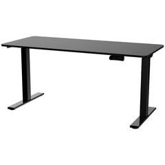 Lykke elektriskais stāvošais galds M200, melns, 120 x 60cm cena un informācija | Datorgaldi, rakstāmgaldi, biroja galdi | 220.lv