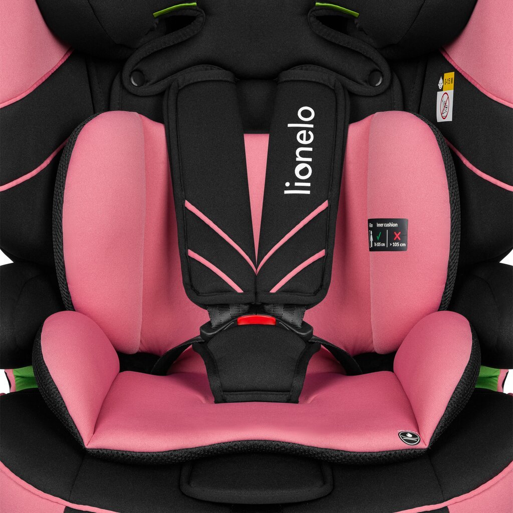 Autokrēsliņš Lionelo Levi One i-Size, 9-36 kg, Pink Rose cena un informācija | Autokrēsliņi | 220.lv