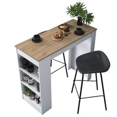 Кухонный стол Asir, 120x100x50см, белый/бежевый цена и информация | Кухонные и обеденные столы | 220.lv