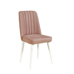Krēsls Asir, 47x89x46cm, rozā, balts cena un informācija | Virtuves un ēdamistabas krēsli | 220.lv