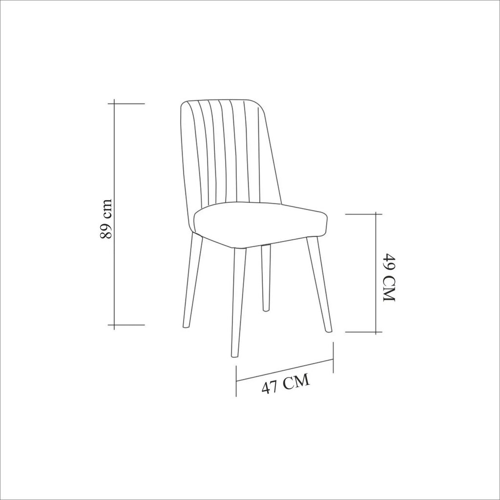 Krēsls Asir, 47x89x46cm, rozā, balts цена и информация | Virtuves un ēdamistabas krēsli | 220.lv
