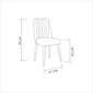 Krēsls Asir, 47x89x46cm, zils cena un informācija | Virtuves un ēdamistabas krēsli | 220.lv