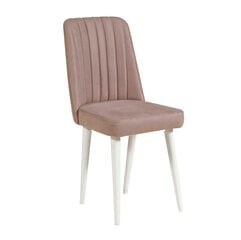 Krēsls Asir, 46x85x46cm, rozā, balts cena un informācija | Virtuves un ēdamistabas krēsli | 220.lv