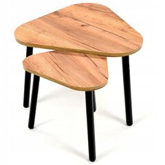 Kafijas galdiņu komplekts Lehmann Loft Table2, 56x54x42 cm, ozols цена и информация | Журнальные столики | 220.lv