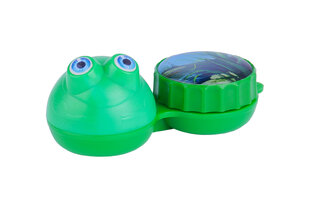 Горизонтальный контейнер для контактных линз HORIZ 3D Optipak Frog, зеленый цена и информация | Аксессуары для очков и линз | 220.lv