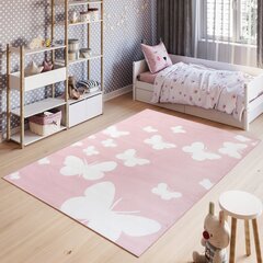 Bērnu paklājs Butterfly rozā, 120x170cm цена и информация | Ковры | 220.lv