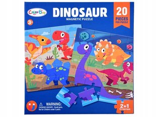 Magnētiskā grāmata-puzle Dinozauri Color Day, 40 d. cena un informācija | Puzles, 3D puzles | 220.lv