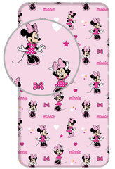 Disney Minnie Pretty Palags ar gumiju 90x200 cm cena un informācija | Palagi | 220.lv