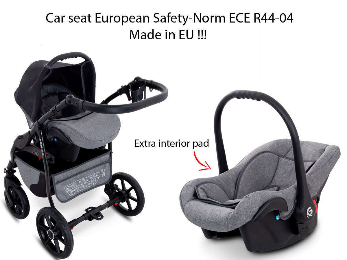 Universālie rati Boston Travel System 3in1, Green cena un informācija | Bērnu rati | 220.lv