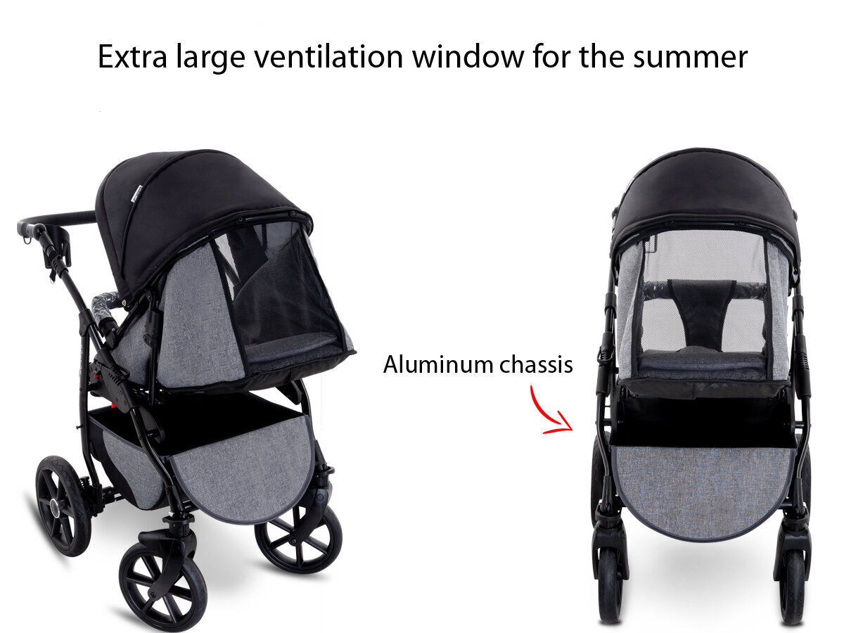 Universālie rati Boston Travel System 3in1, Green cena un informācija | Bērnu rati | 220.lv