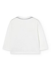 BOBOLI Knit T-Shirt Off White 520238095 цена и информация | Рубашки для мальчиков | 220.lv