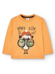 BOBOLI Knit T-Shirt Yellow Orange 520238028 цена и информация | Рубашки для мальчиков | 220.lv