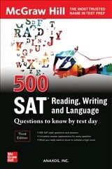 500 SAT Reading, Writing and Language Questions to Know by Test Day, Third Edition 3rd edition цена и информация | Книги по социальным наукам | 220.lv