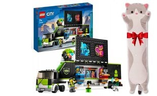 60388 LEGO® City kravas automašīna un plīša spilvena Cat, 50 cm цена и информация | Kонструкторы | 220.lv
