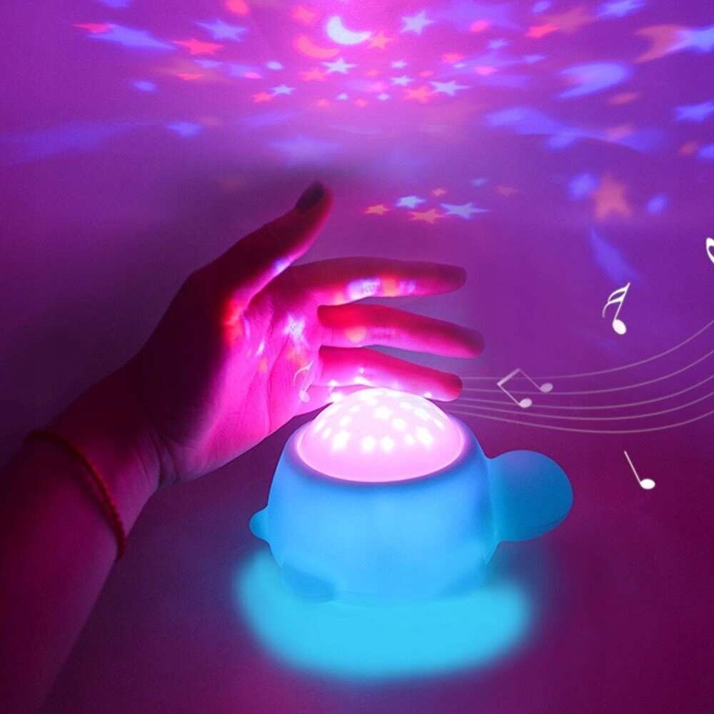 Lampa - projektors ar mūziku MesMed Turtle Light Lamp MM001 cena un informācija | Lampas bērnu istabai | 220.lv
