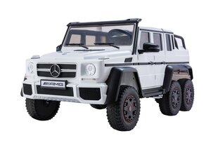 Двухместный электрический джип для детей Mercedes G63 6x6, белый цена и информация | Электромобили для детей | 220.lv