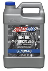 Eļļa AMSOIL 10W-40 sintētiskā metriskā motociklu eļļa 3.784l (MCF1G) cena un informācija | Motoreļļas | 220.lv