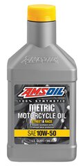 Eļļa AMSOIL 10W-50 sintētiskā metriskā motociklu eļļa 0.946ml (MSRQT) cena un informācija | Motoreļļas | 220.lv