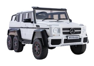 Двухместный электрический джип для детей Mercedes G63 6x4 24V, белый цена и информация | Электромобили для детей | 220.lv