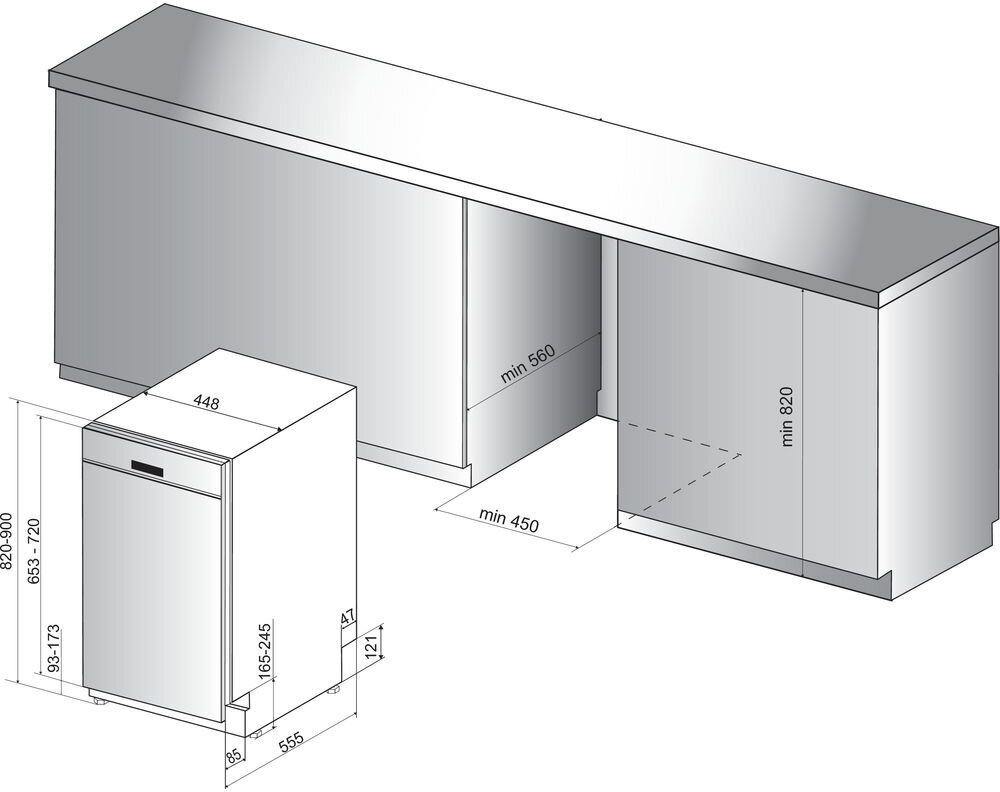 Whirlpool WSBC 3M17 X cena un informācija | Trauku mazgājamās mašīnas | 220.lv