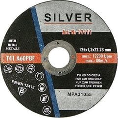  Шлифовальная машина Silver METAL CUTTING BLADE 115 x 1,0 x 22,2mm EX10101 цена и информация | Шлифовальные станки | 220.lv