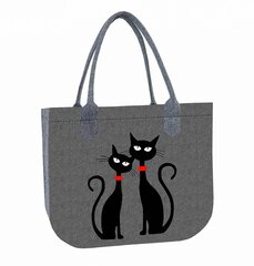 Eko filca rokassomiņa sievietēm Lady Black Cats цена и информация | Женские сумки | 220.lv