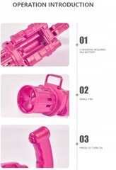 Elektriskā ziepju burbuļu pistole, rozā cena un informācija | Ūdens, smilšu un pludmales rotaļlietas | 220.lv