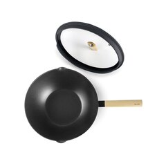 Wok panna, 30 cm, ar vāku cena un informācija | Pannas | 220.lv