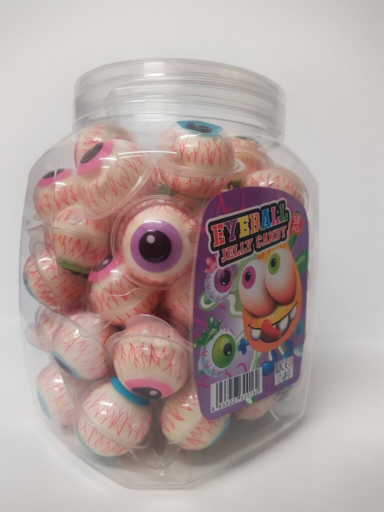 Želejas konfektes Eyeball Jelly candy, 10g x 50 gab. cena un informācija | Saldumi | 220.lv