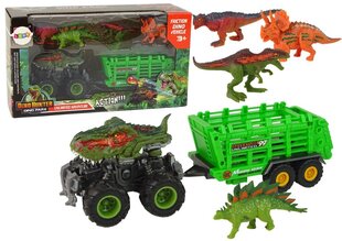 Transportlīdzeklis ar dinozauriem Lean Toys cena un informācija | Rotaļlietas zēniem | 220.lv