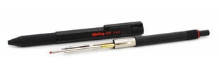 Ручка шариковая Multipen Rotring 600, 3в1, Черная цена и информация | Письменные принадлежности | 220.lv