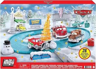 Adventes kalendārs Mattel Cars mini sacīkšu GXT25, 2021. gads cena un informācija | Cars Rotaļlietas, bērnu preces | 220.lv