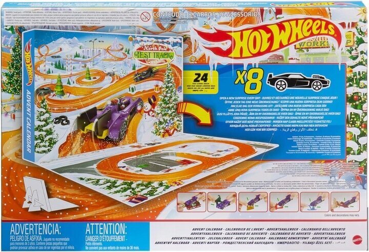 Adventes kalendārs Mattel Hot Wheels 965-9021 цена и информация | Rotaļlietas zēniem | 220.lv