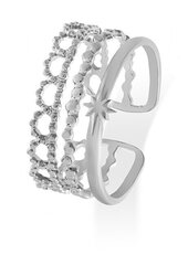 Troli Элегантное минималистичное кольцо из серебряной стали. цена и информация | Кольца | 220.lv