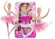 Lelle Bārbija balerīna ar krāsainu mirdzumu, rozā cena un informācija | Rotaļlietas meitenēm | 220.lv