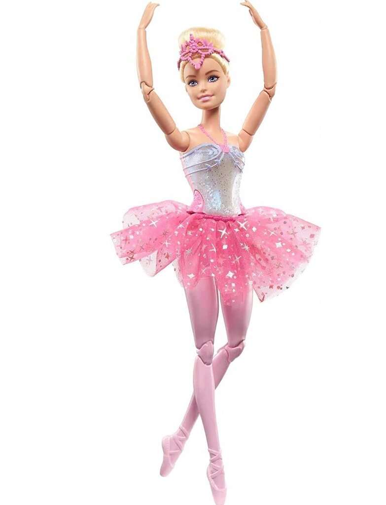Lelle Bārbija balerīna ar krāsainu mirdzumu, rozā cena un informācija | Rotaļlietas meitenēm | 220.lv
