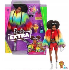 Lelle Barbie Extra Rainbow Coat ar aksesuāriem цена и информация | Игрушки для девочек | 220.lv
