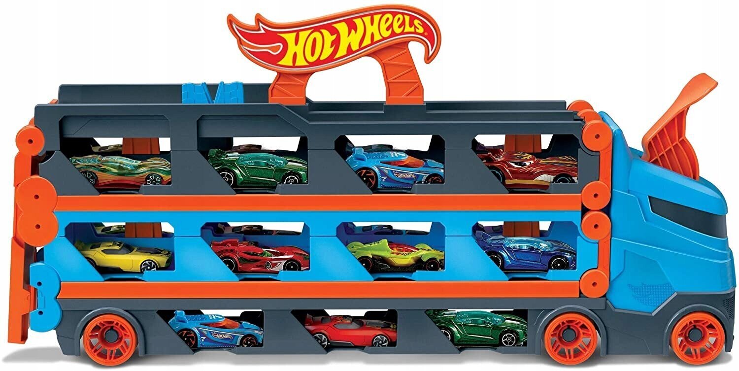 Transporter sacīkšu trase Hot Wheels City2,zils cena un informācija | Rotaļlietas zēniem | 220.lv