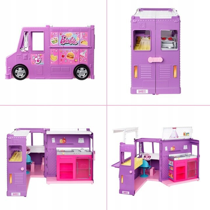 Mašīna lellei Barbie Foodtruck GMW07, violets цена и информация | Rotaļlietas meitenēm | 220.lv