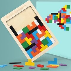 Деревянная головоломка Тетрис 40 дет. цена и информация | Настольная игра | 220.lv
