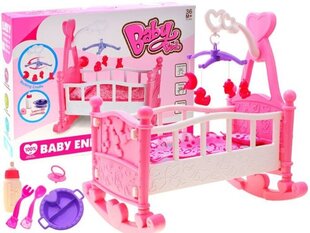 Supama gulta lellei ar karuseli Jokomisiada, rozā cena un informācija | Rotaļlietas meitenēm | 220.lv