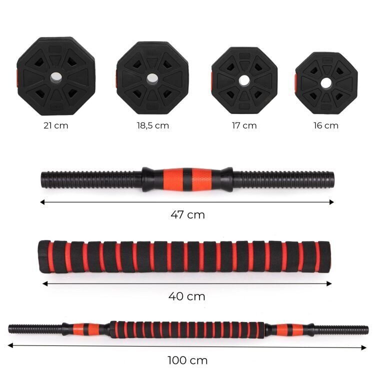 Regulējamas hanteles Multistore GB-SJ 2X15kg, 2 x 15 kg cena un informācija | Svari, hanteles, stieņi | 220.lv