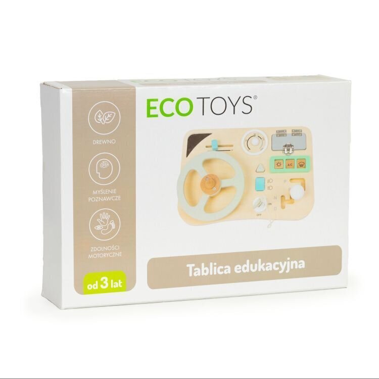 Koka auto stūre bērniem Eco Toys TL992002 cena un informācija | Attīstošās rotaļlietas | 220.lv