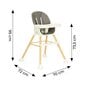 2in1 bērnu barošanas krēsls Eco Toys HA-018, pelēks cena un informācija | Barošanas krēsli | 220.lv