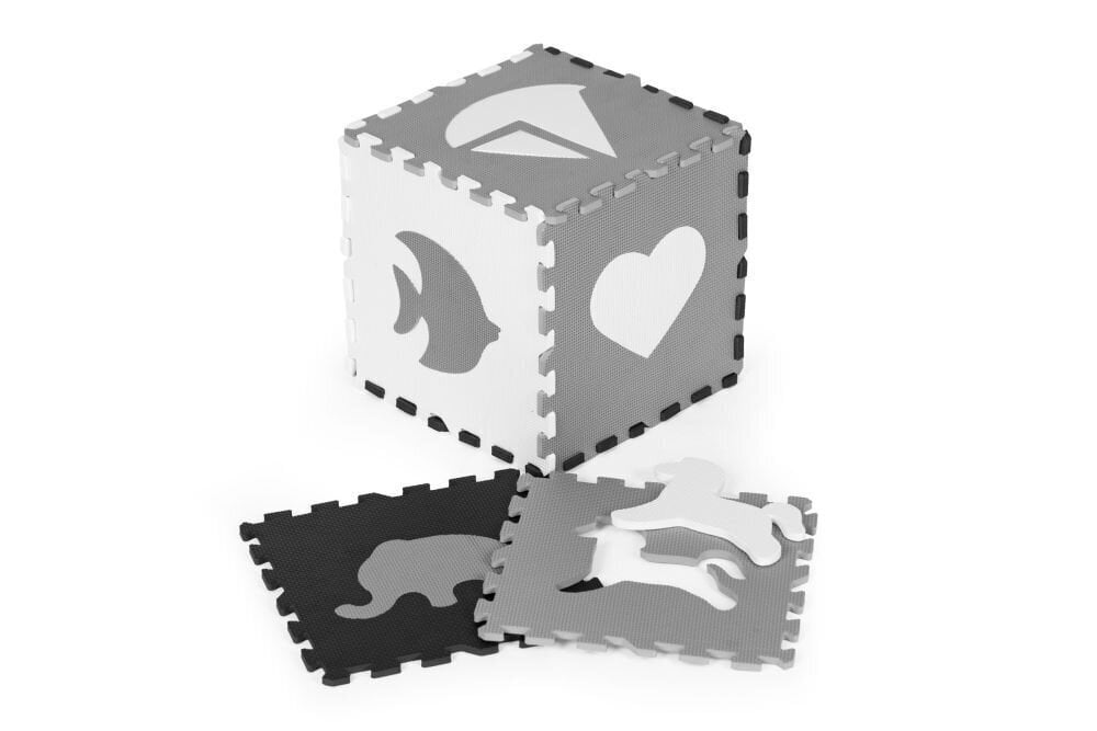 Paklājiņš-puzle ar žogu Eco Toys Ecoeva012, melni pelēks ​ cena un informācija | Attīstošie paklājiņi | 220.lv