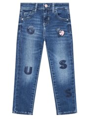 Džinsi meitenēm Guess Jeans 520915538, zilas cena un informācija | Bikses meitenēm | 220.lv
